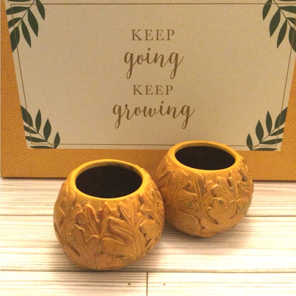 Oak Leaf Fall Themed Candle Holders Set